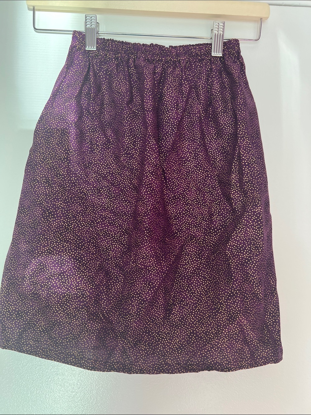 Hand Crafted Purple Polka Dot Girls Skirt